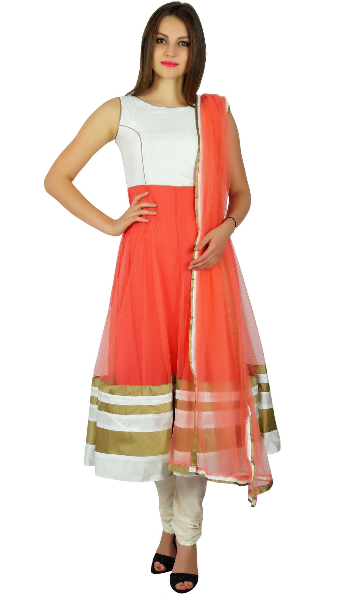 thumbnail image 4 of Atasi Womens Flaired Anarkali Salwaar Kameez with Dupatta Indian Custom Dress, 4 of 4