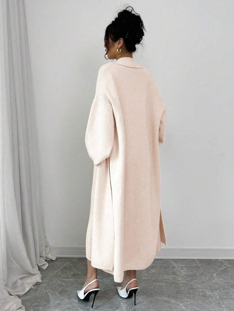 thumbnail image 2 of 2pcs Womens Baby Pink Spaghetti Strap Minimalist Dress With Long Sleeve, 2 of 5