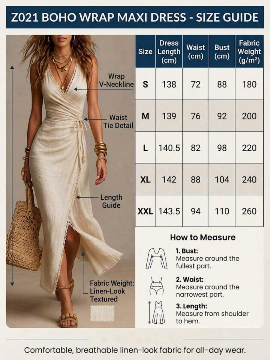 thumbnail image 6 of Black Womens Boho Sleeveless Wrap Midi Dress, Deep V Neck Lace Trim Side, 6 of 6