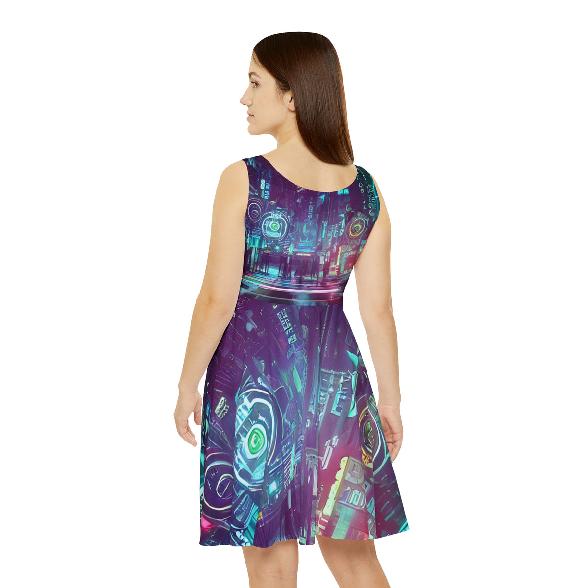 thumbnail image 4 of 'The City' Women's Skater Dress (AOP), 4 of 6
