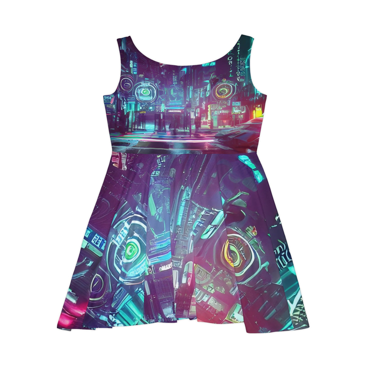 thumbnail image 3 of 'The City' Women's Skater Dress (AOP), 3 of 6