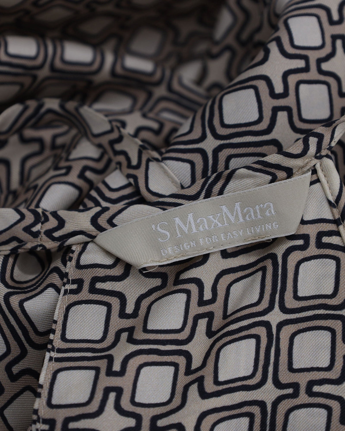 thumbnail image 4 of Pre-Owned 'S Max Mara Printed Dress in Beige Silk, 4 of 4