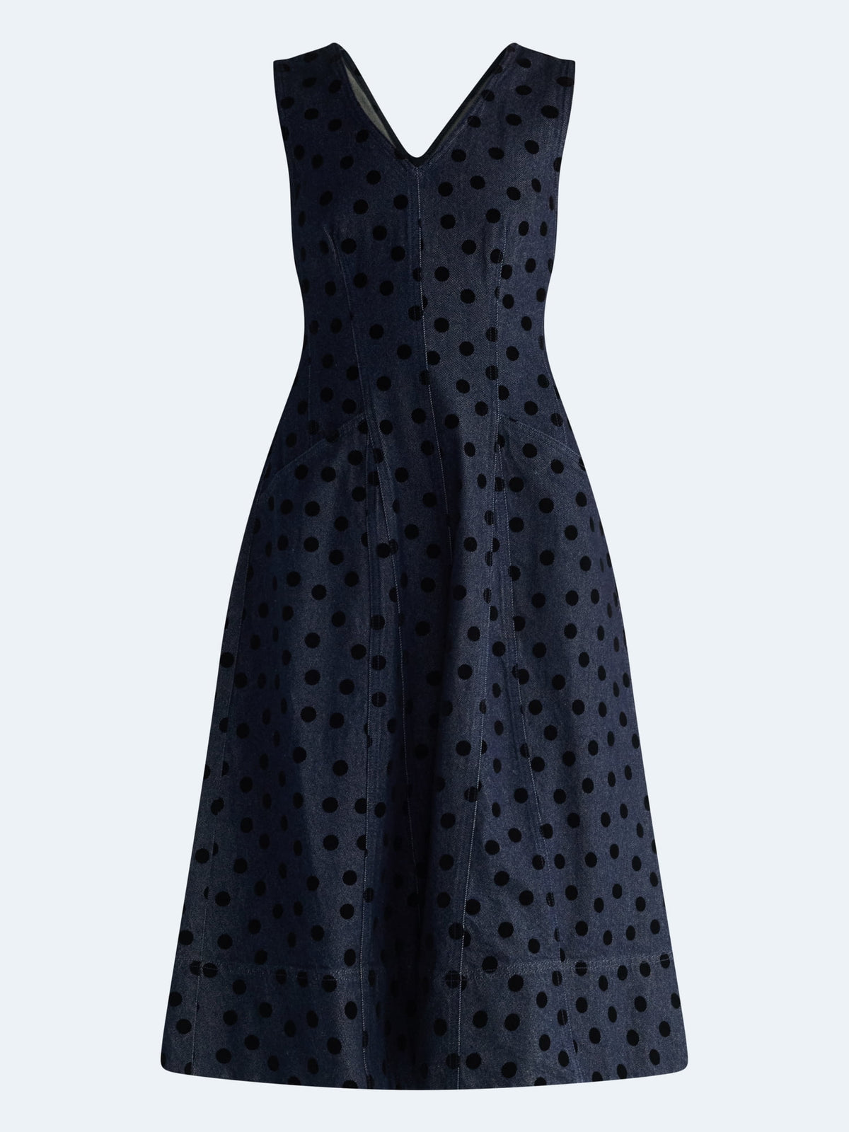 thumbnail image 4 of Free Assembly Women's and Women’s Plus Flocked Denim Midi Dress, Sizes XS-4X, 4 of 4