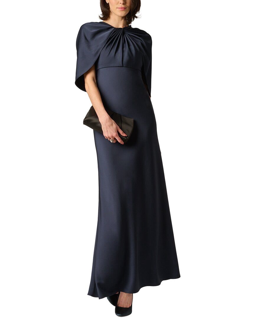 thumbnail image 3 of Aidan Mattox womens Satin Cape Sleeve Long Dress, 4, 3 of 4