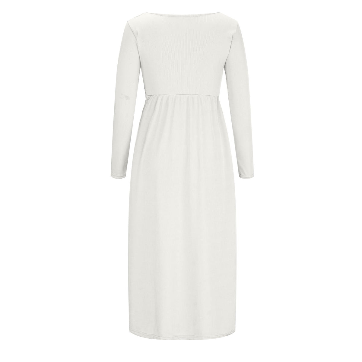 thumbnail image 3 of Summer Dresses for Womens Casual Loose Cross Strap V Neck Backless Dress Tie Waist Sweater Dress Cotton Linen Maxi Dress Loose Fitted Dress Button Hem Dress White S, 3 of 6