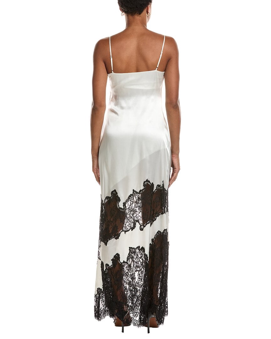thumbnail image 2 of L’AGENCE womens L'AGENCE Silvana Silk Lace Gown, 4, White, 2 of 3