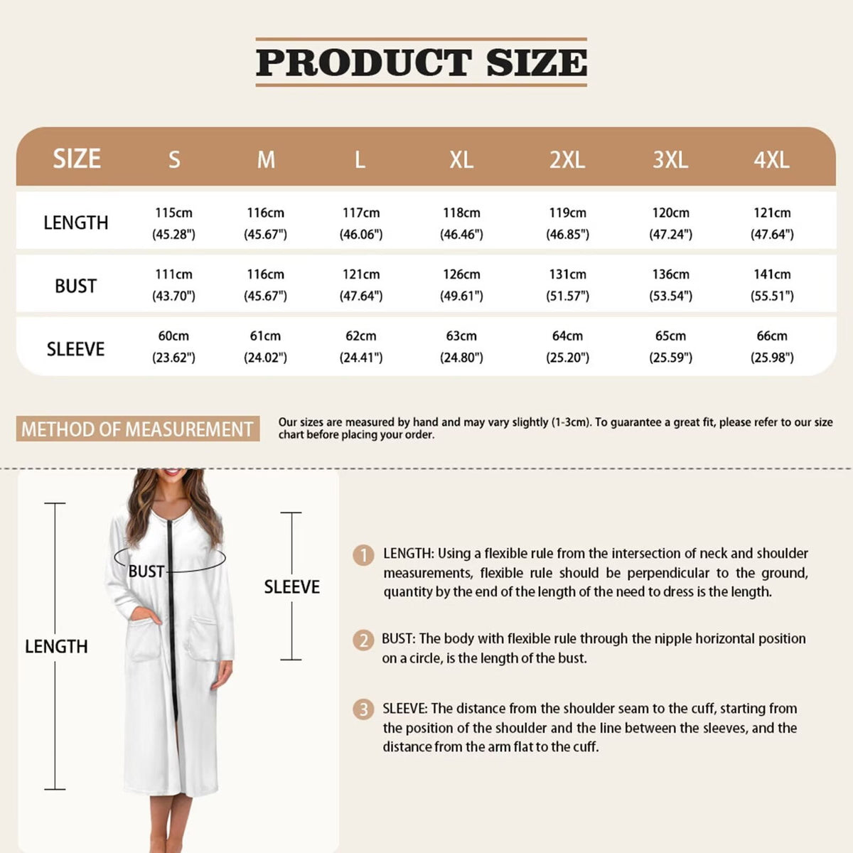 thumbnail image 6 of FKELYI Black Spiderweb Bat Star Print Women Zip Up Robe Nightgowns House Coats Full Length Soft House Dress Long Sleeve Bathrobe with 2 Pockets Nightwear, 4XL, 6 of 6