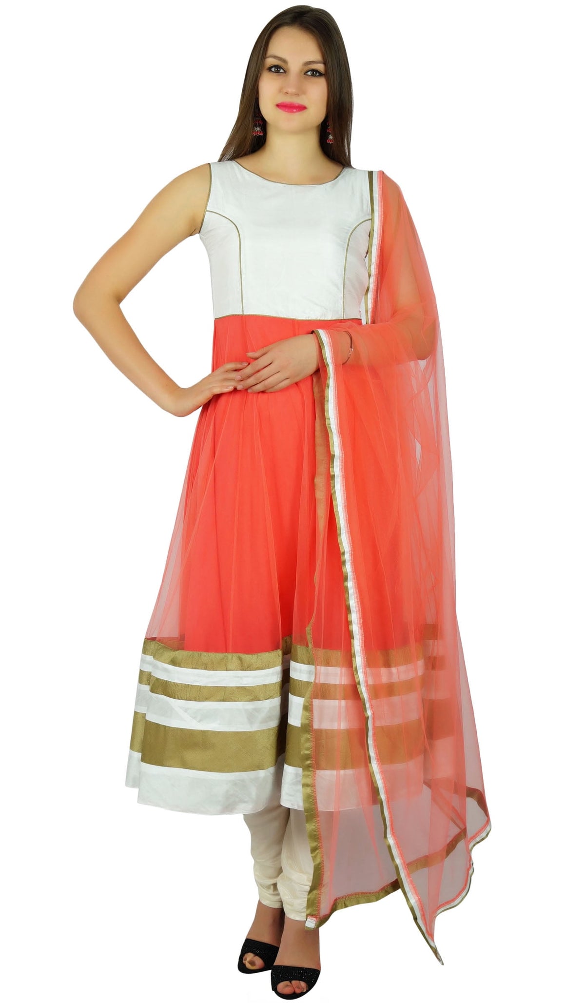 thumbnail image 3 of Atasi Womens Flaired Anarkali Salwaar Kameez with Dupatta Indian Custom Dress, 3 of 4