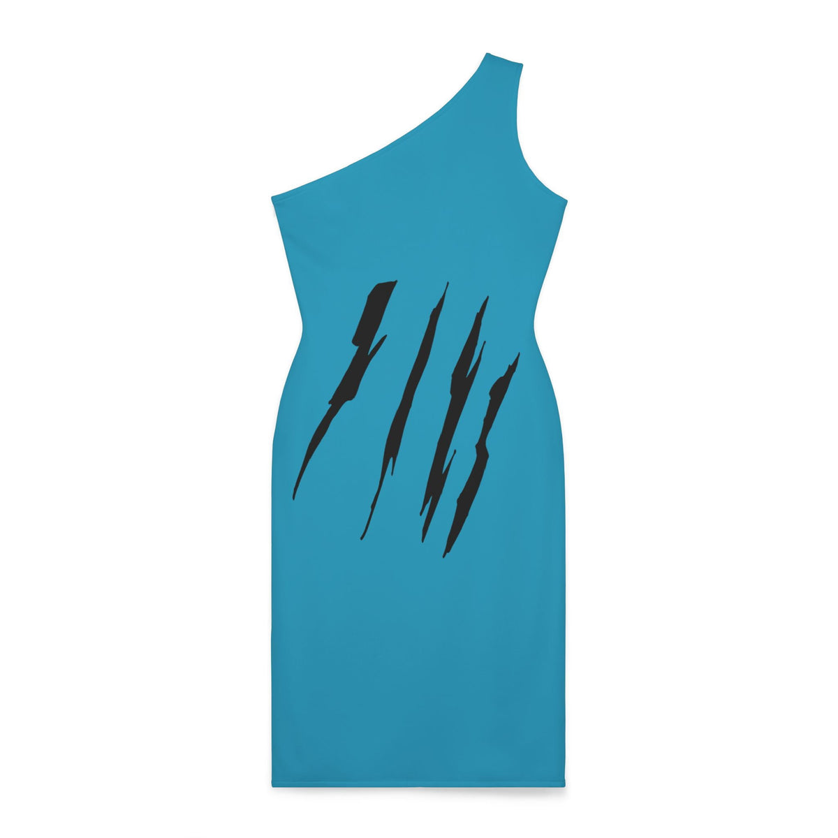 thumbnail image 2 of Effete Feline Claw Marks Scratch Women Shoulder Dress (AOP), 2 of 6