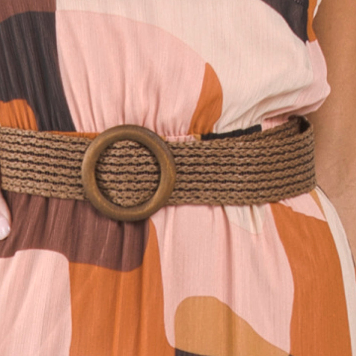 thumbnail image 3 of Anne Klein Women's Jolene Spaghetti Strap Belted Maxi Dress (Brown, 8), 3 of 5