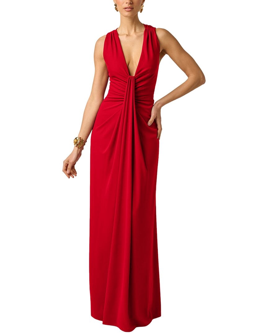 thumbnail image 1 of Adrianna Papell womens Artisan Jersey Long Dress, 0, Red, 1 of 4