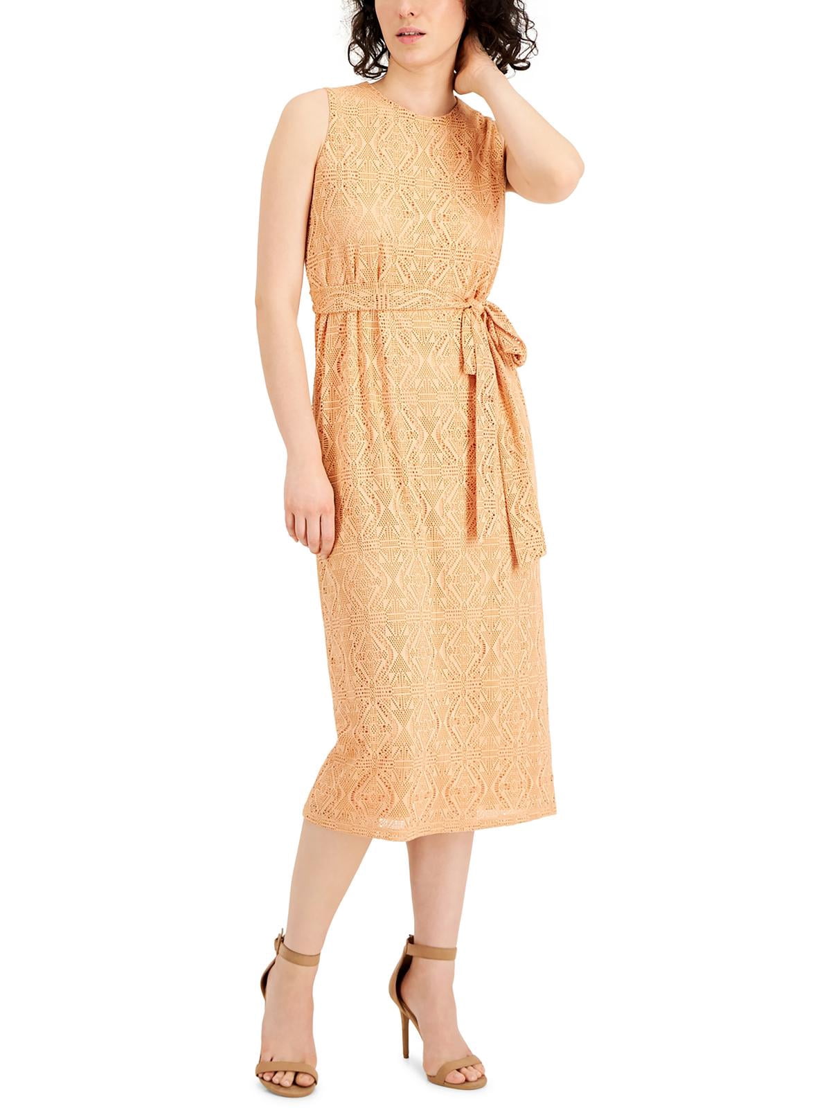 thumbnail image 1 of Anne Klein Womens Petites Crochet Calf Midi Dress, 1 of 3