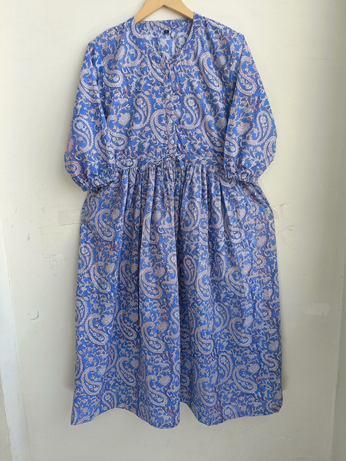thumbnail image 1 of Block print Dress ,Indian Cotton Dress ,NooWork,Cotton Indian Dress,Handblock Print Dress,Indian Block Print,Indian Dress,Hand Print Dress, 1 of 8