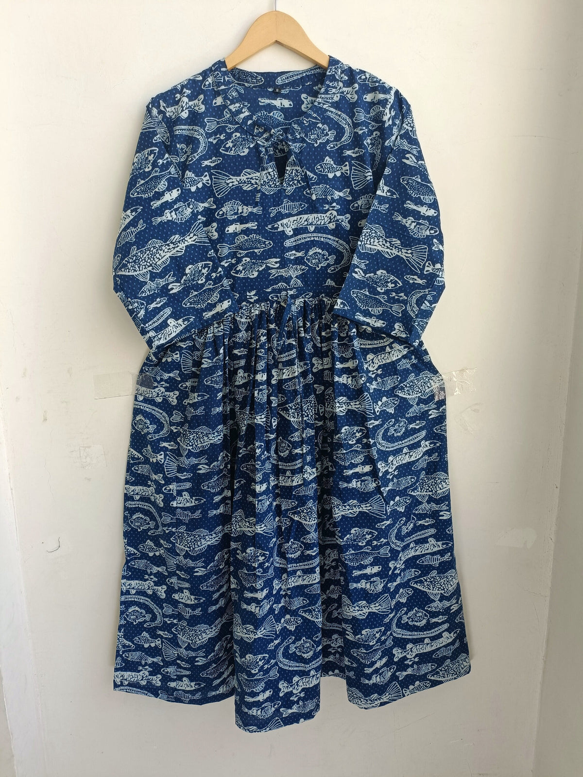 thumbnail image 1 of Block print Dress,Indian Cotton Dress,NooWork,Cotton Indian Dress,Handblock Print Dress,Indian Block Print , Indian Dress,Hand Print Dress, 1 of 8