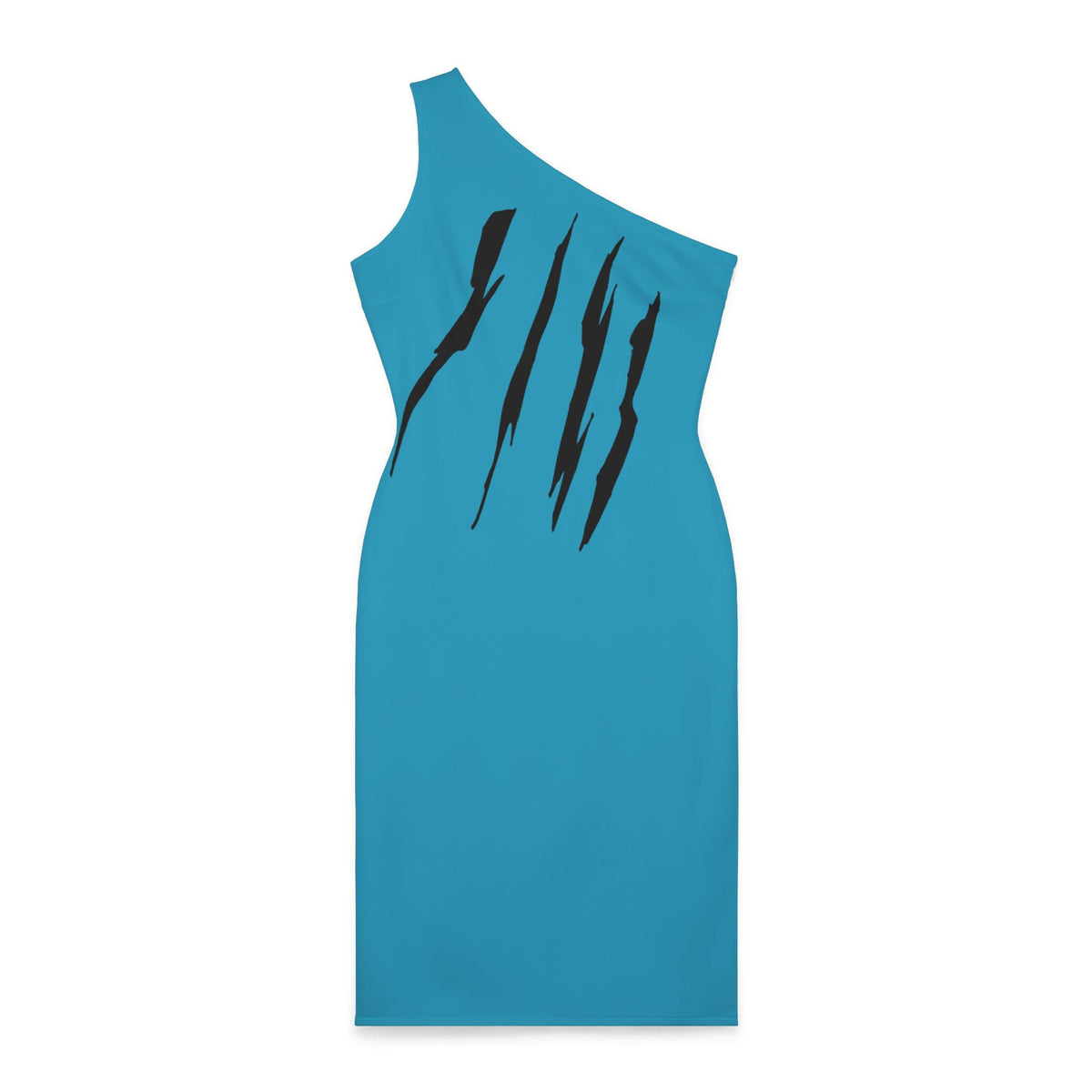 thumbnail image 1 of Effete Feline Claw Marks Scratch Women Shoulder Dress (AOP), 1 of 6