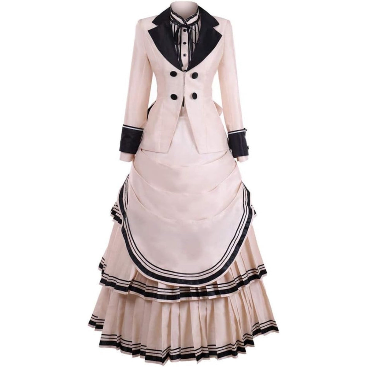 thumbnail image 1 of Elegant Steampunk Victorian Evening Gown Bustle Style Edwardian Historical Dress, 1 of 7