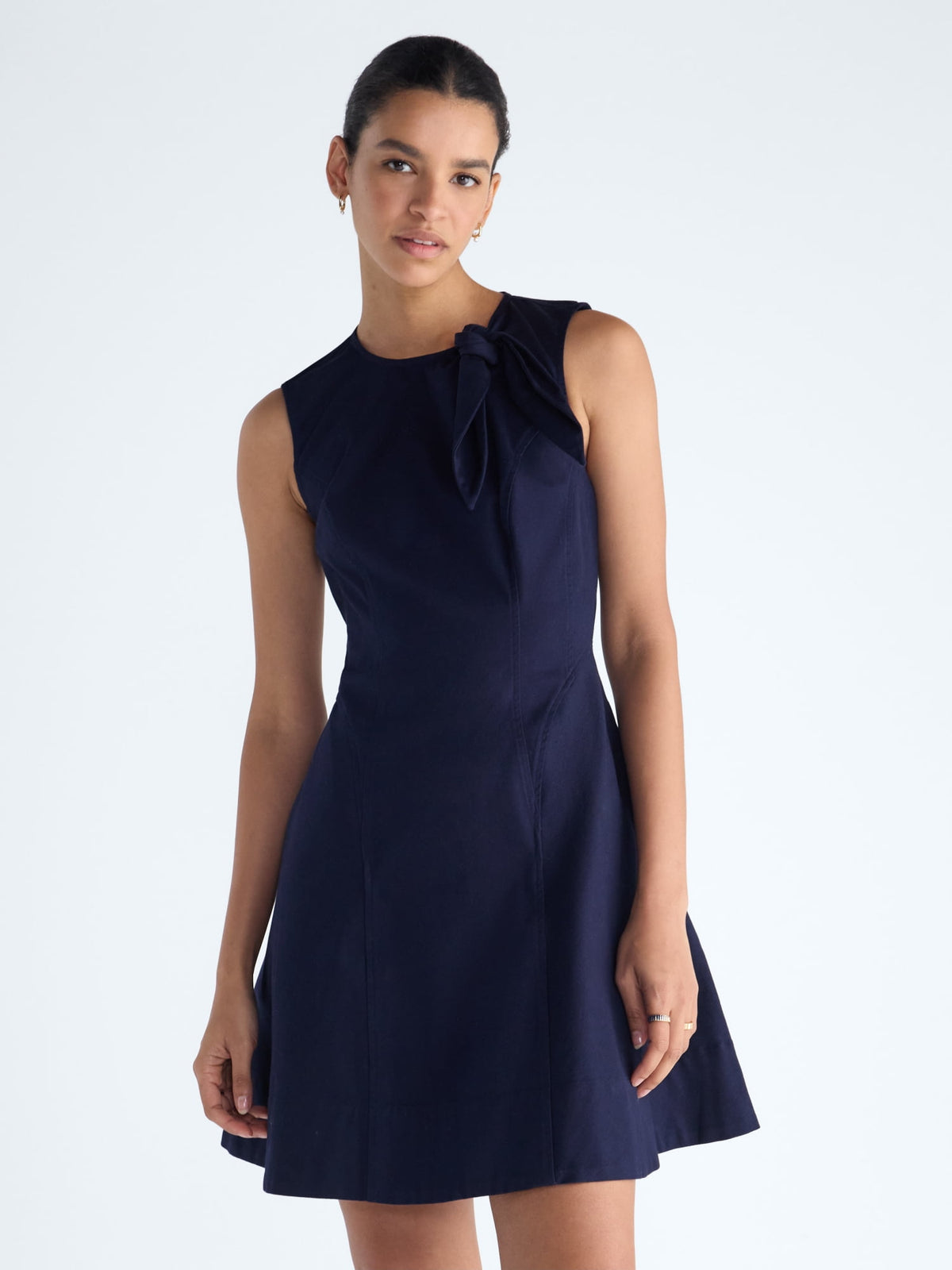 thumbnail image 1 of Free Assembly Women's Sleeveless Bow Neck Corset Mini Dress, Sizes XS-XXL, 1 of 5