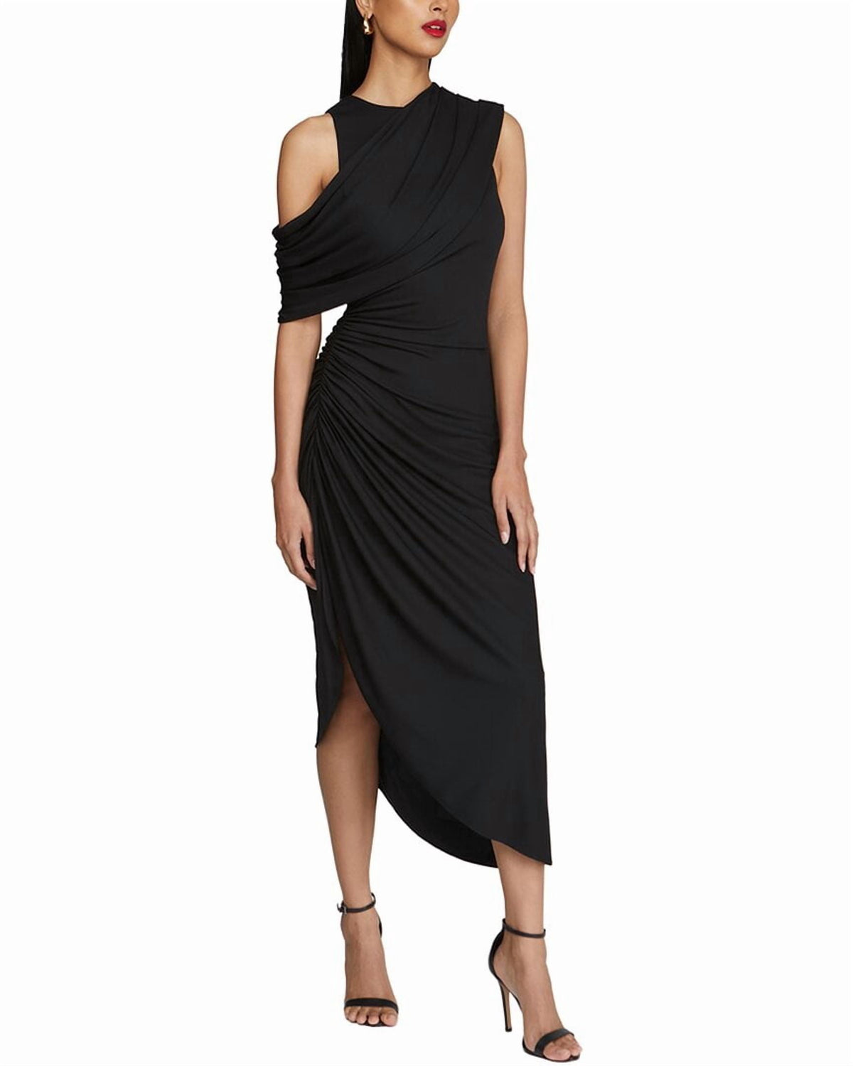 thumbnail image 1 of Halston womens Gabrielle Midi Dress, 2, 1 of 3