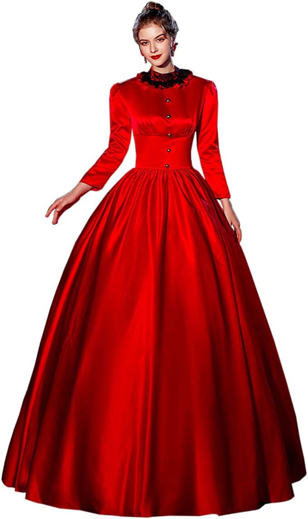 thumbnail image 1 of KEMAO Rococo Baroque Marie Antoinette Dresses 18th Century Renaissance Historical Period Dress Gown For Women, 1 of 5