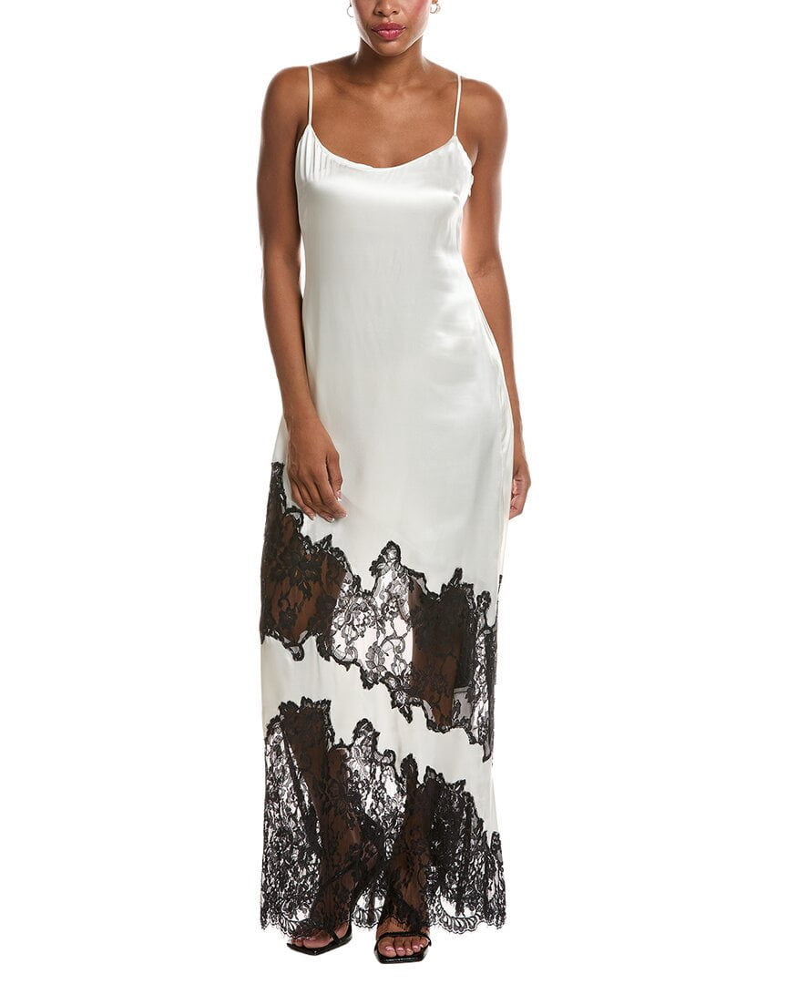 thumbnail image 1 of L’AGENCE womens L'AGENCE Silvana Silk Lace Gown, 4, White, 1 of 3