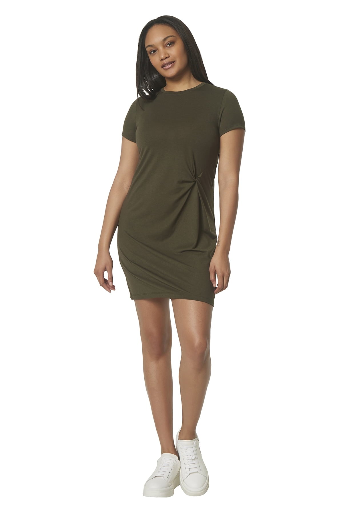 thumbnail image 1 of Marc New York Performance Asymmetrical Twist T-shirt Dress, 1 of 3