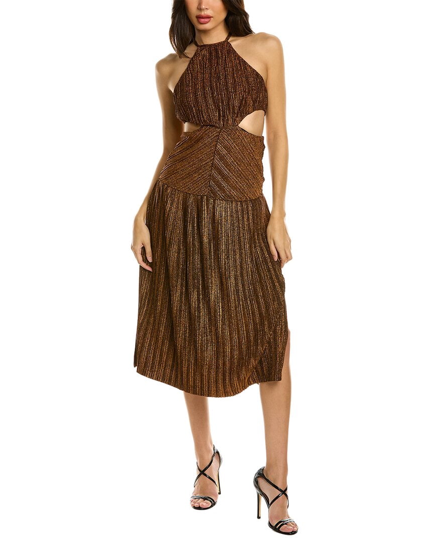 thumbnail image 1 of Misha womens Collection Odette Midi Dress, 0, Brown, 1 of 3