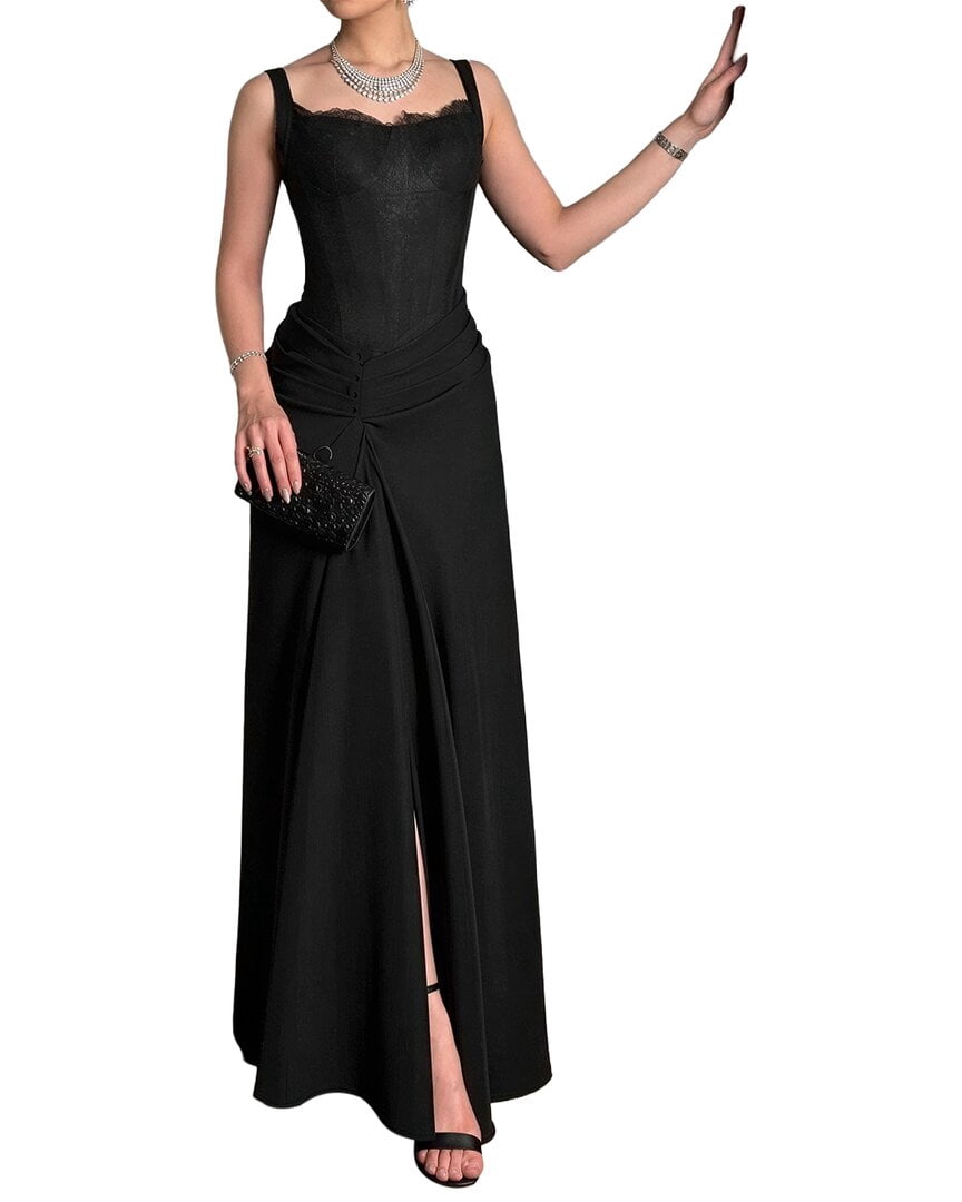 thumbnail image 1 of OLOEY womens Solid Maxi Dress, 10, 1 of 3