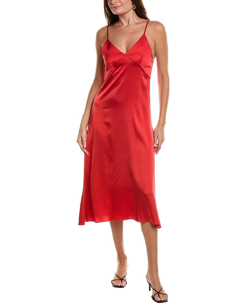 thumbnail image 1 of Officine Générale womens Officine Generale Paolina Satin Dress, xs, Red, 1 of 3