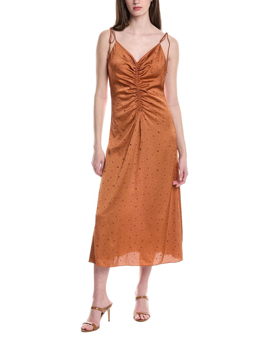thumbnail image 1 of Sandro womens Woven Midi Dress, 38, Red, 1 of 4