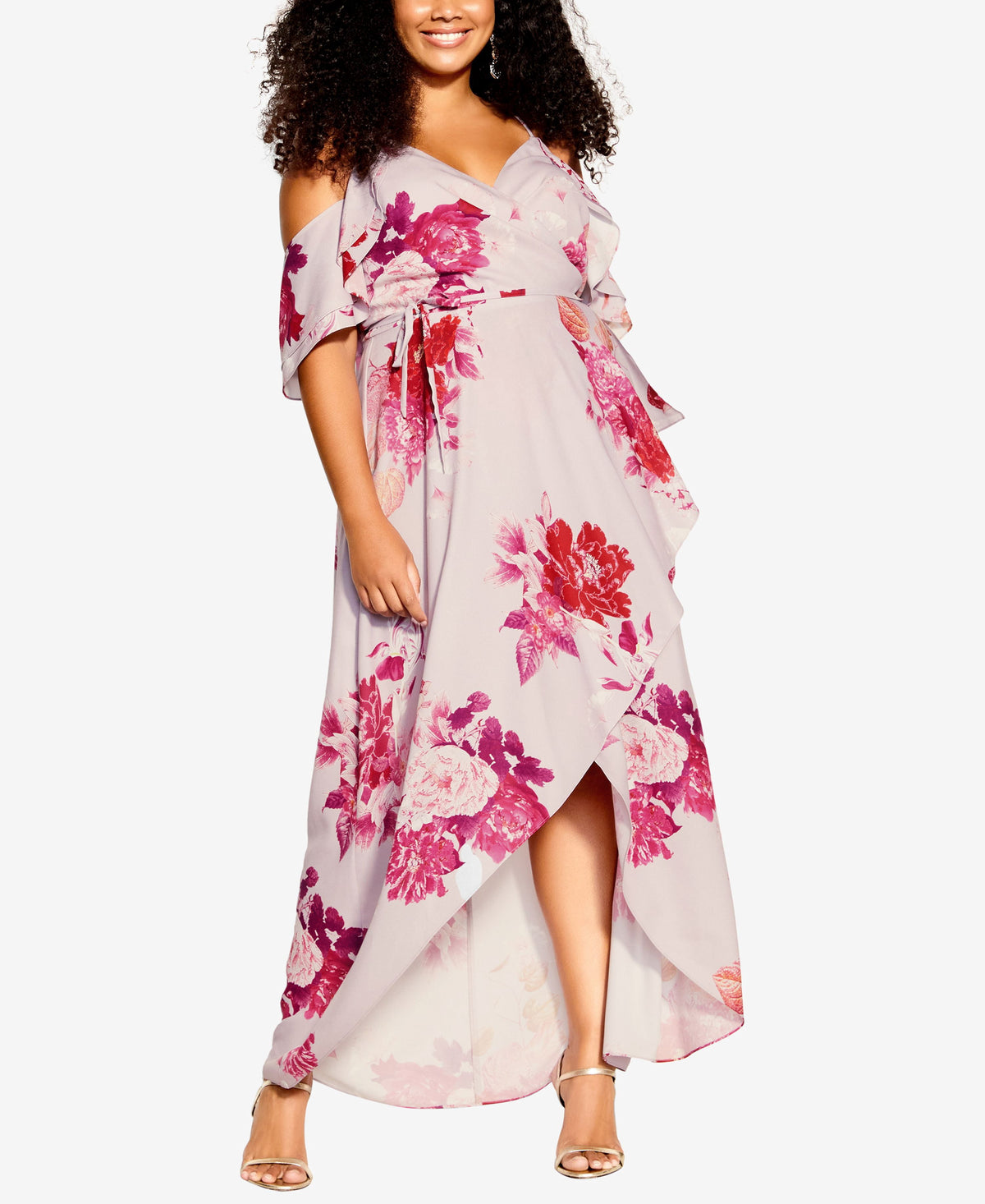 thumbnail image 1 of Trendy Plus Size Sakura Maxi Dress Sakura Floral 24W, 1 of 1