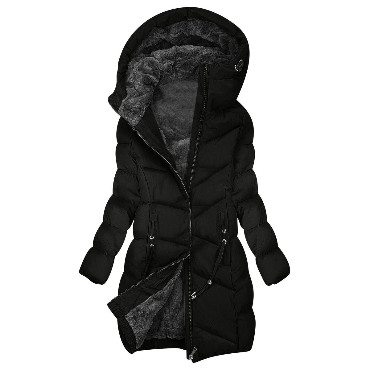 thumbnail image 1 of Womens Jacket Winter Fashion Woman Lengthened And Thickened Medium Length Down Jacket Plus Size Winter Coats for Women Fashion Clothing for Women,Womens Jackets Casual 2XL, 1 of 8