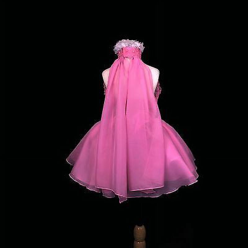 thumbnail image 5 of NEW INFANT BABY TODDLER GIRL PAGEANT FORMAL SHORT DRESS PINK 1-7 YEARS FUCHSIA, 5 of 7