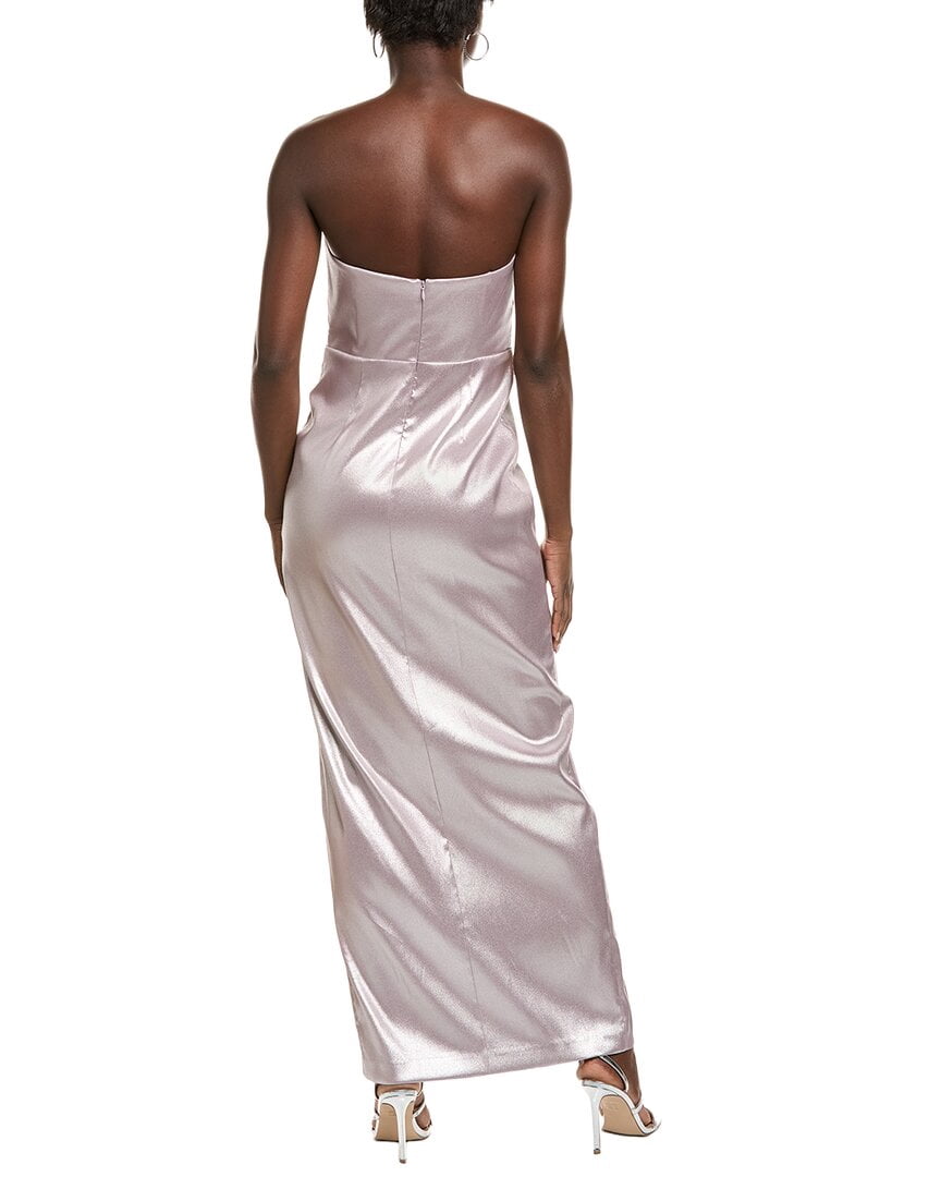 thumbnail image 2 of Aidan Mattox womens Aiden Mattox Coated Column Gown, 2, Pink, 2 of 3