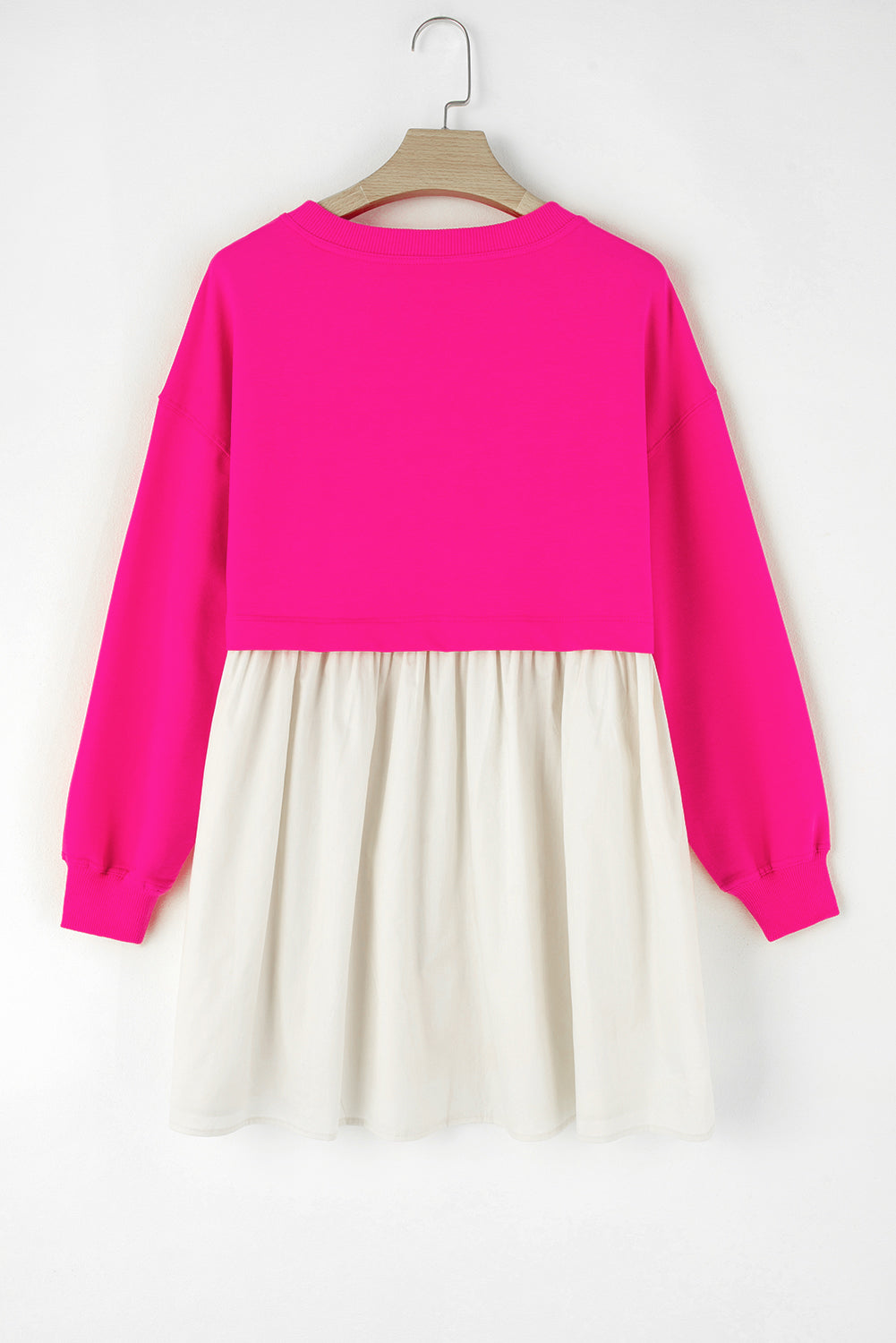thumbnail image 6 of Women's Rose Red Sequin Heart XOXO Graphic Colorblock Patchwork Hem Sweatshirt Dress | [ZhiHiMeRi] | (US 12-14)L, 6 of 6