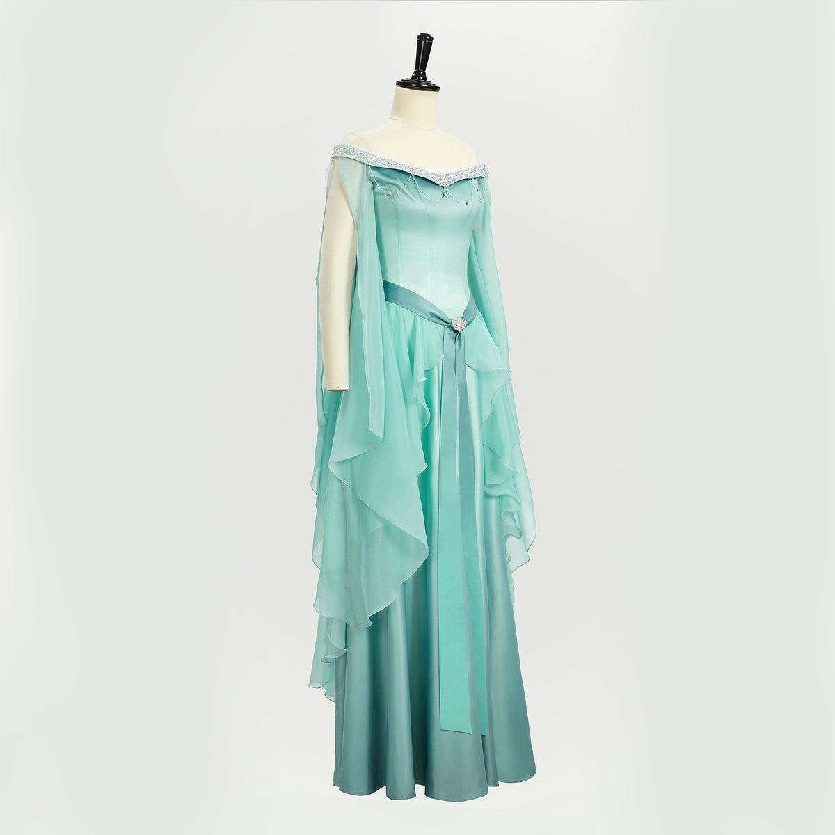 thumbnail image 3 of DAIZBELLA Medieval Renaissance Dress for Women Retro Gradient Strapless Dress, M, 3 of 8