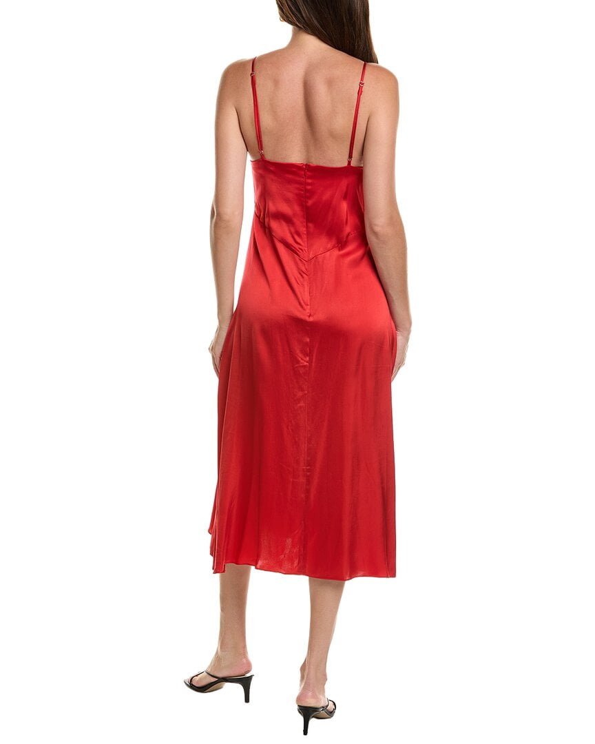 thumbnail image 2 of Officine Générale womens Officine Generale Paolina Satin Dress, xs, Red, 2 of 3