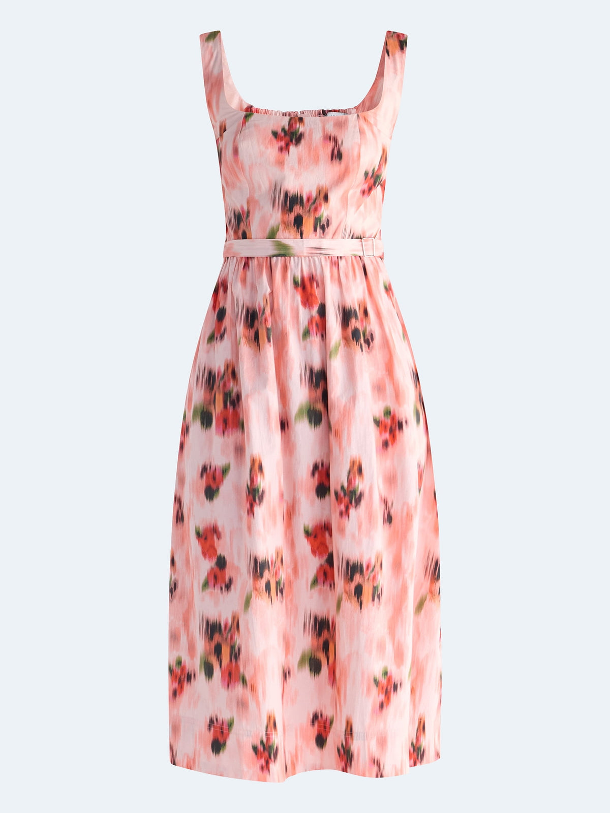 thumbnail image 4 of Free Assembly Women's and Women's Plus Sleeveless Belted Cotton Midi Dress, Sizes XS-4X, 4 of 5