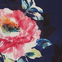thumbnail image 6 of Yumi Mesh Floral Print Midi Dress - Navy, 6, 6 of 6