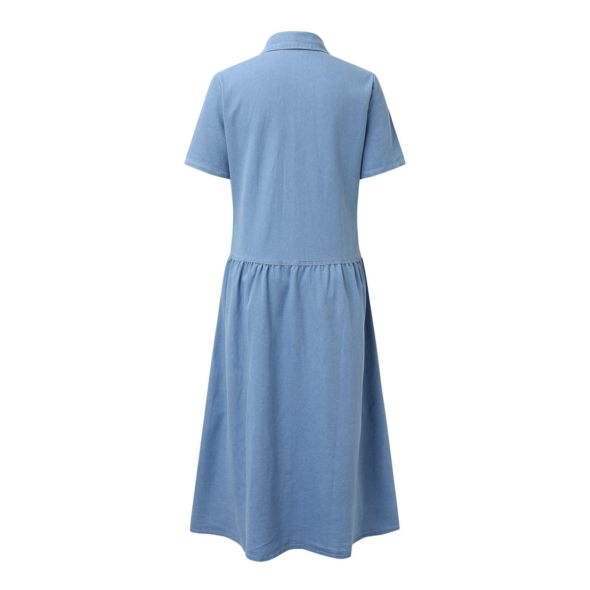 thumbnail image 6 of IDALL Summer Dresses,Denim Dress Women's Fashion Multi Pocket Skirt Skirt Casual Denim Summer Denim Multi Button Women's Dress Casual Dresses,Petite Dresses,Modest Dresses Light Blue Dress S, 6 of 7