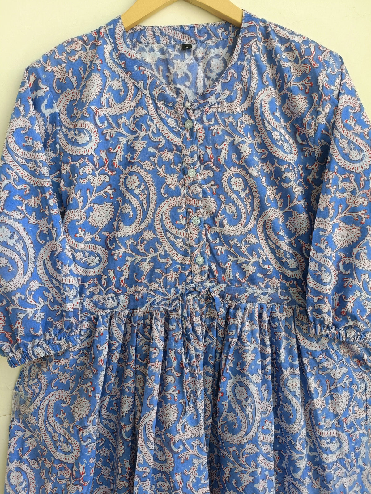 thumbnail image 2 of Block print Dress ,Indian Cotton Dress ,NooWork,Cotton Indian Dress,Handblock Print Dress,Indian Block Print,Indian Dress,Hand Print Dress, 2 of 8