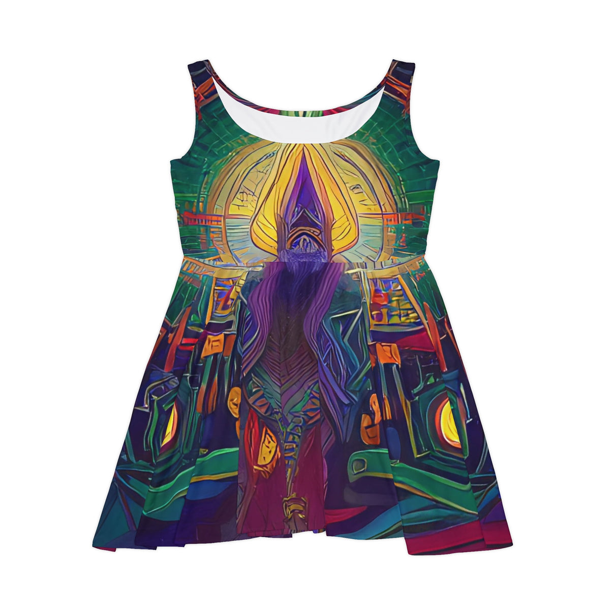 thumbnail image 2 of 'Mantra' Women's Skater Dress (AOP), 2 of 6